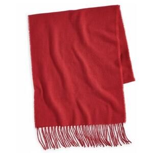Style & Co. Fringe Detail Solid Soft Wrap Scarf in Red
